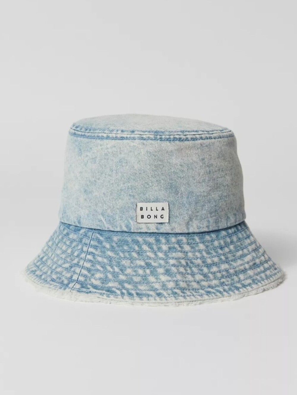 Billabong Suns Out Denim Bucket Hat featuring a vintage-washed design
